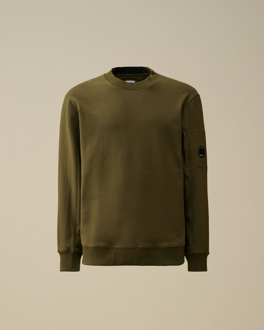 Diagonal raised fleece sweatshirt Ivy green