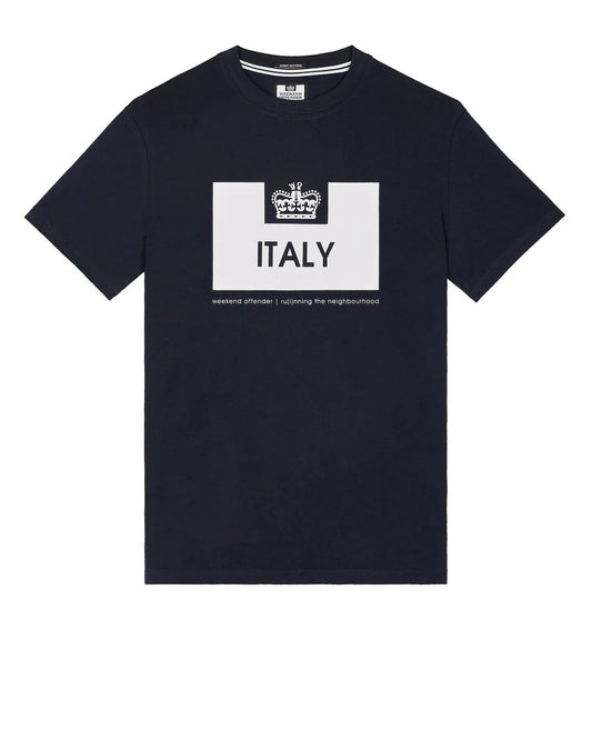 T-shirt country Series navy/bianco