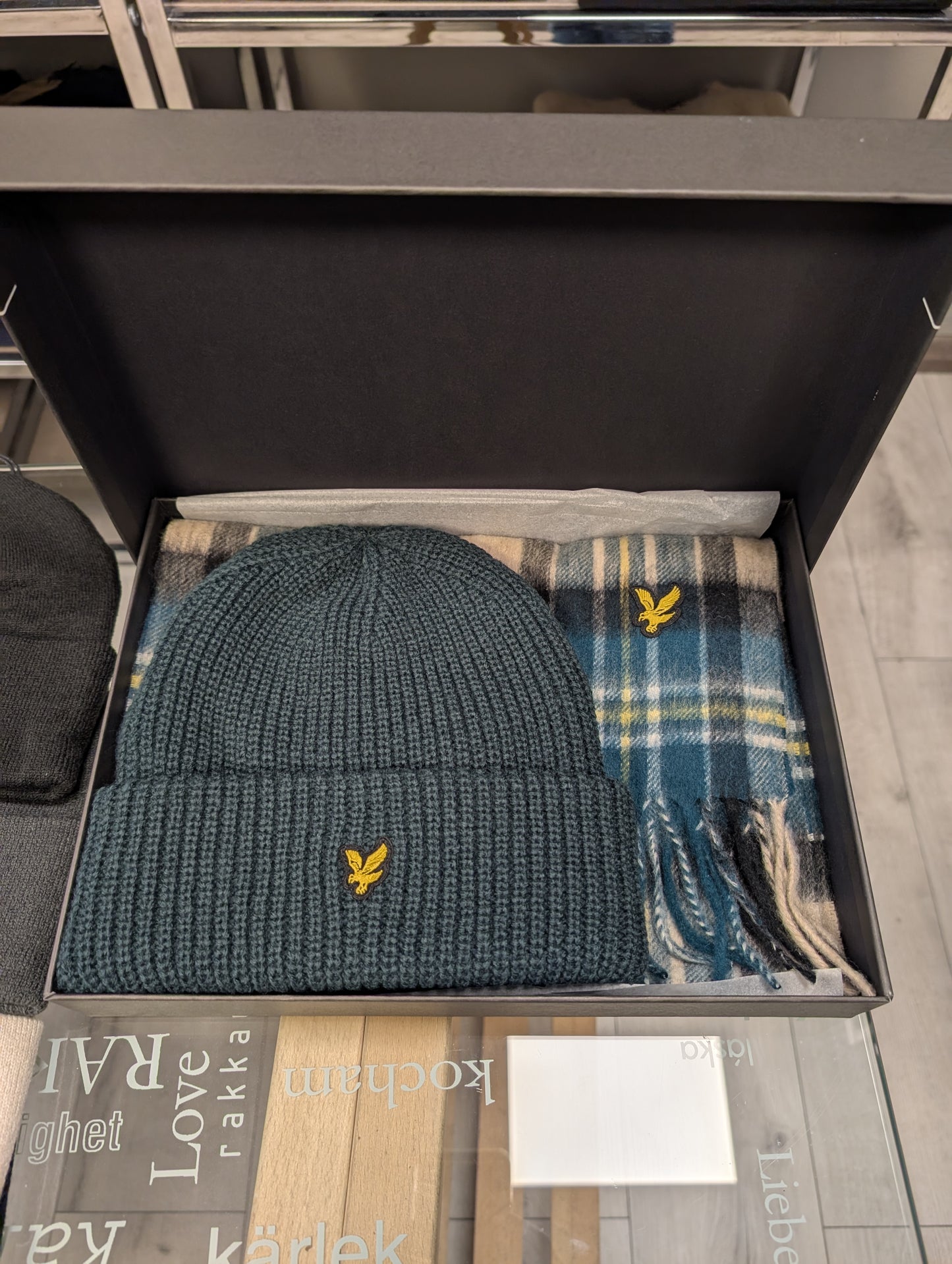 Cofanetto cuffia + sciarpa Argyle Teal