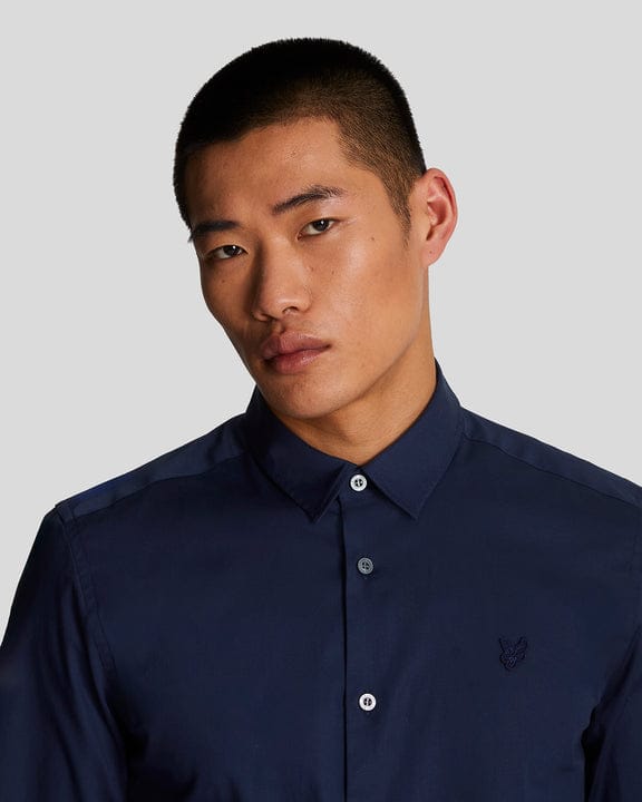 Camicia tonal eagle blu navy