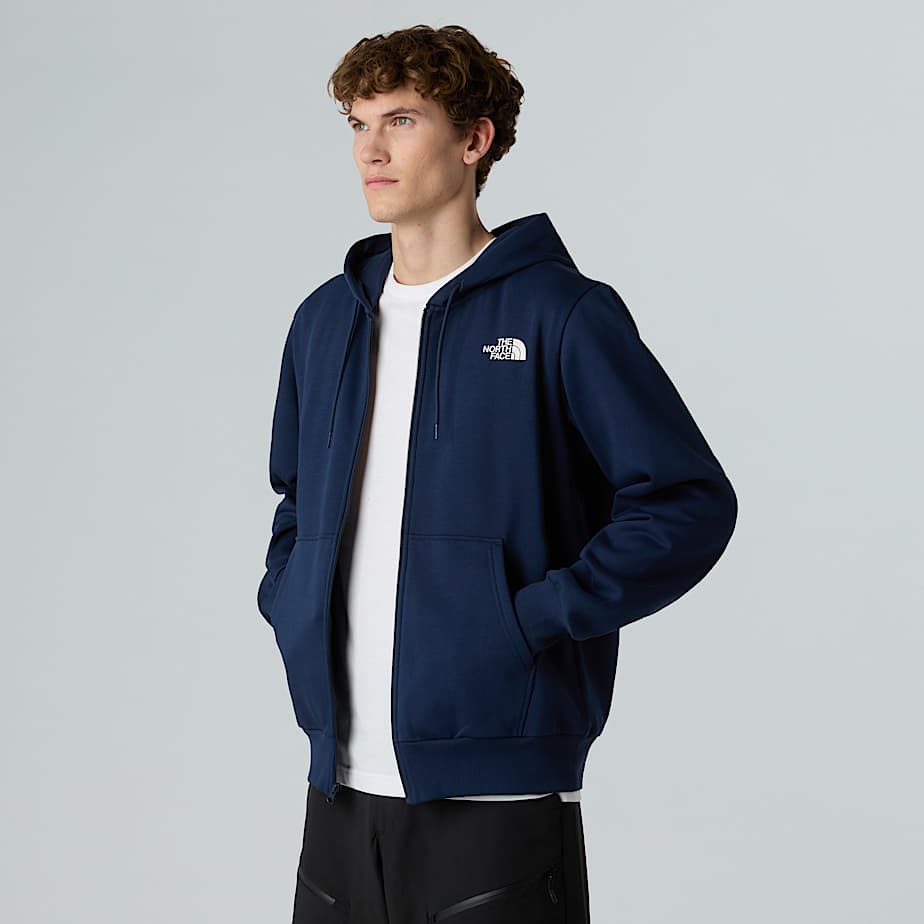 Felpa Simple Dome full zip blu navy