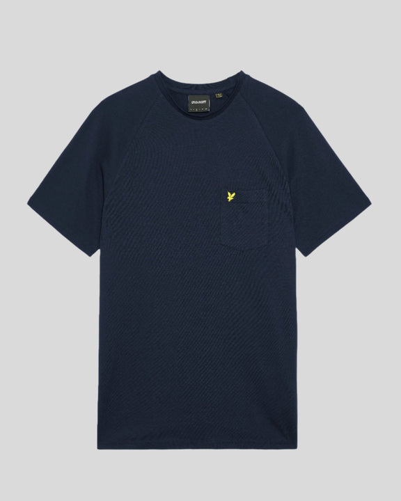 Linen blend raglan t-shirt navy