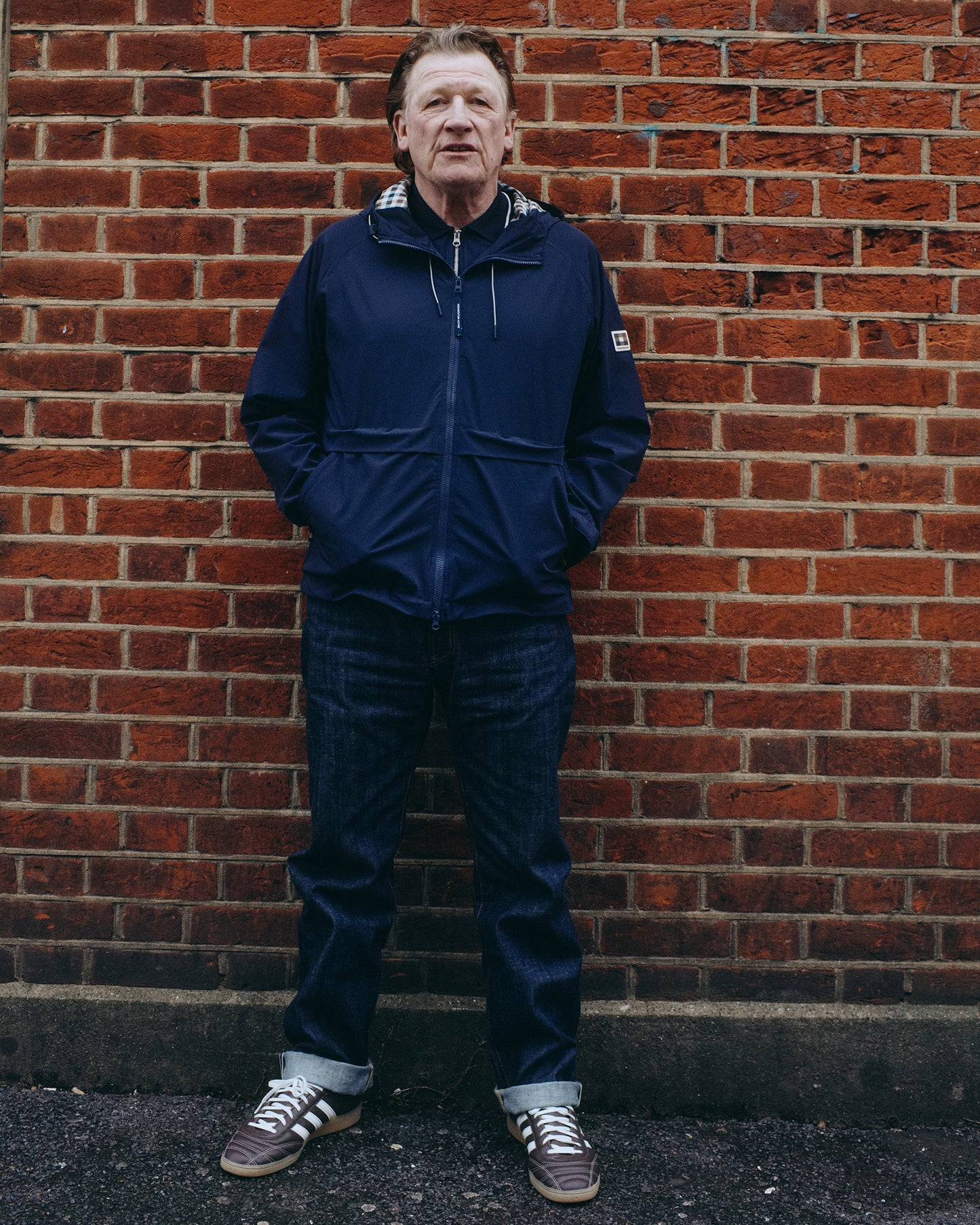 Shell SP hooded jacket navy