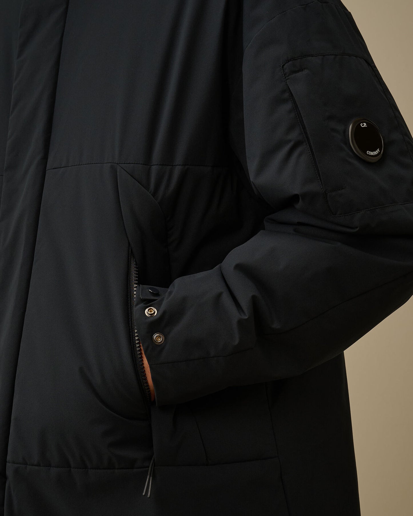 Pro Tek hooded Padded Parka navy