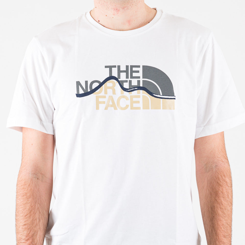 T-shirt Mountain line bianca