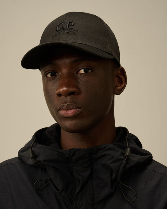 Gabardine Baseball cap nero