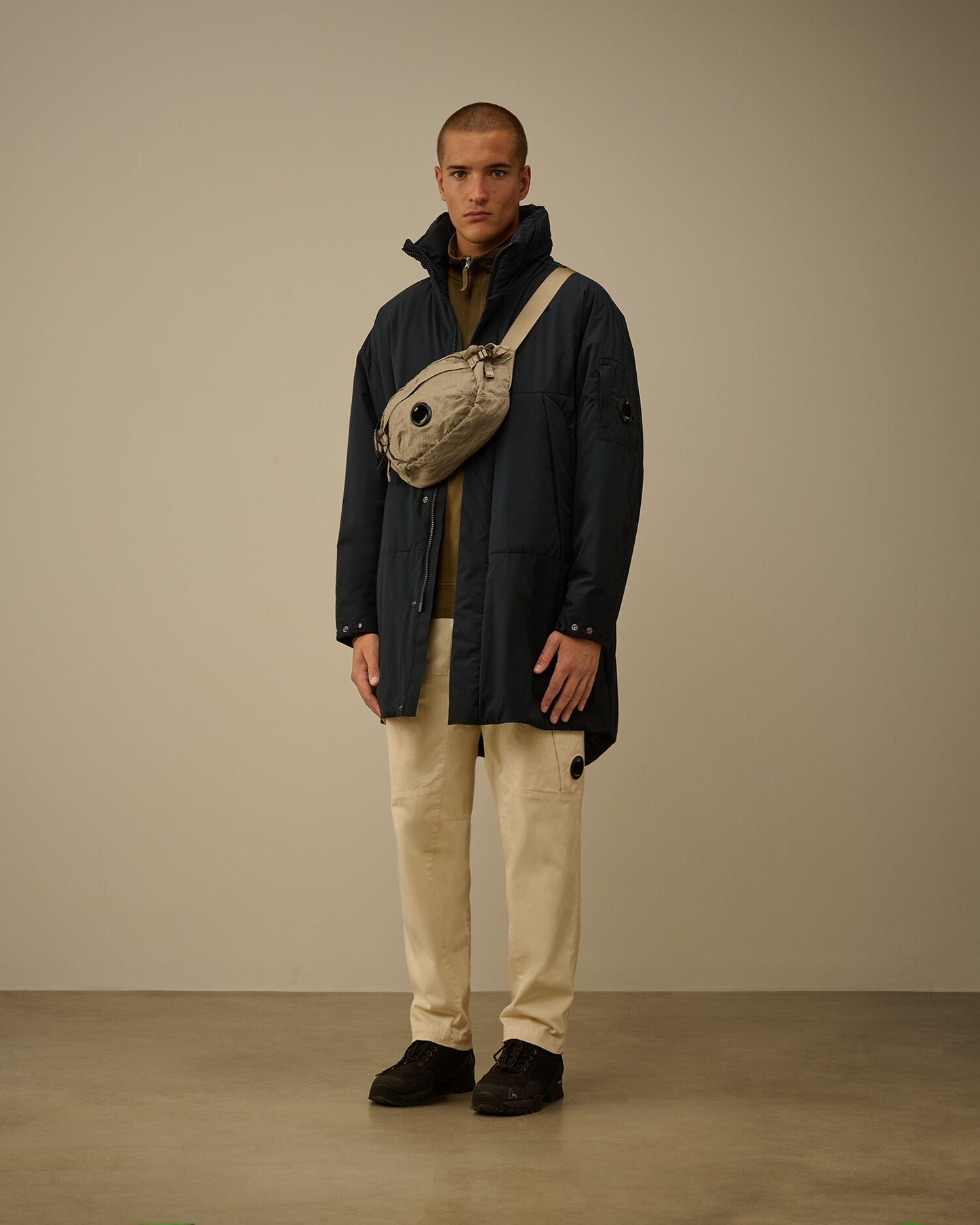 Pro Tek hooded Padded Parka navy