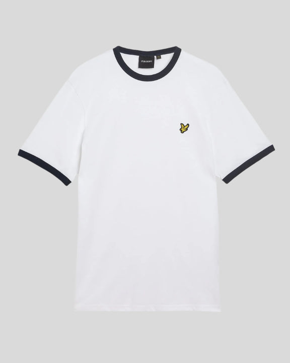 T-shirt ringer bianca/nera