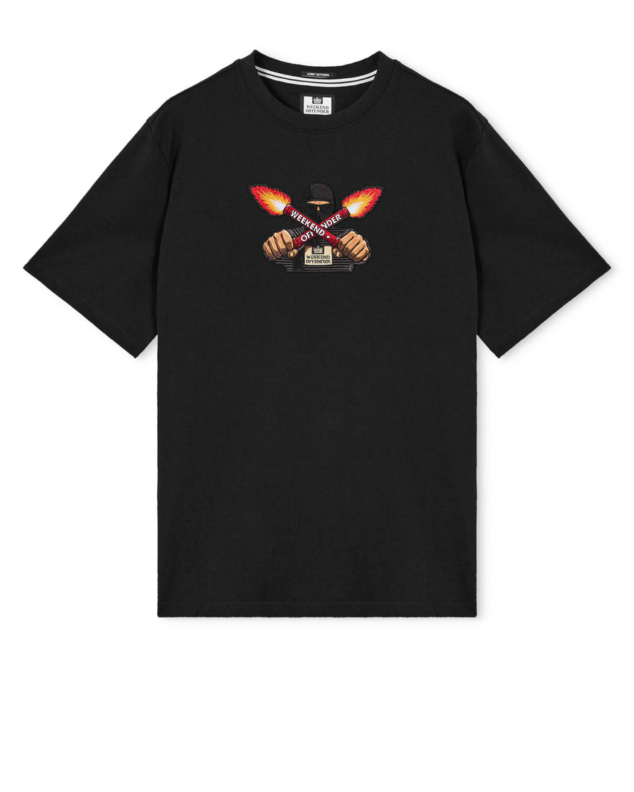 T-shirt Fulgar nera