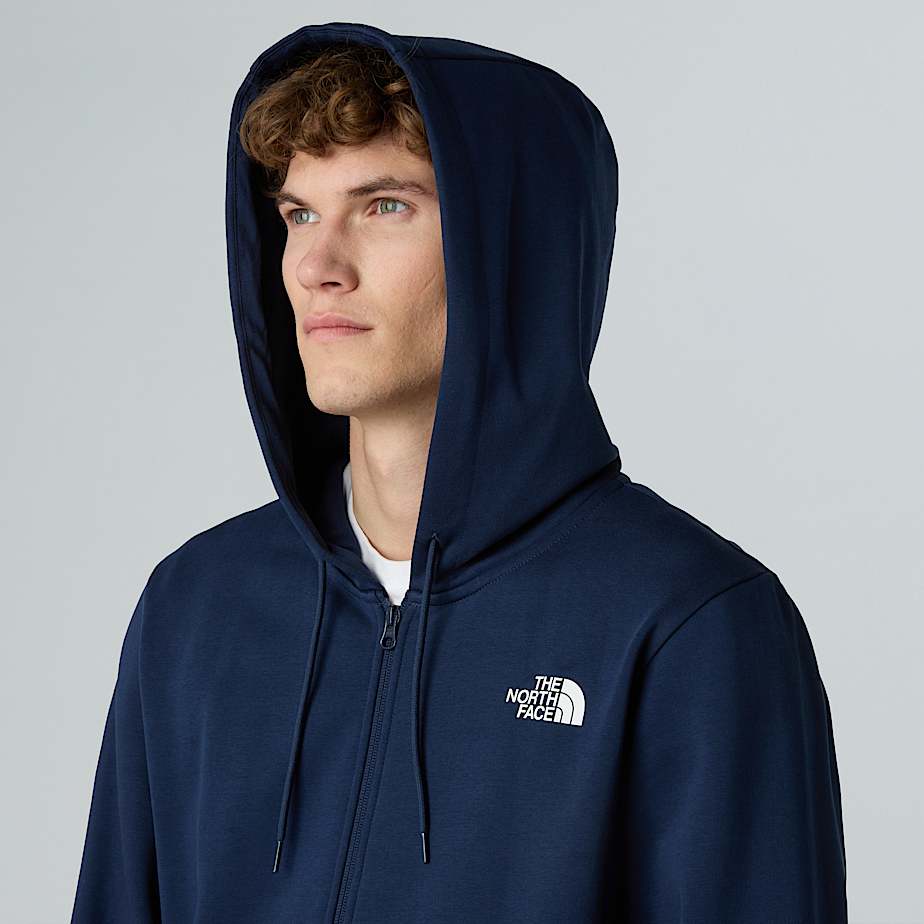 Felpa Simple Dome full zip blu navy
