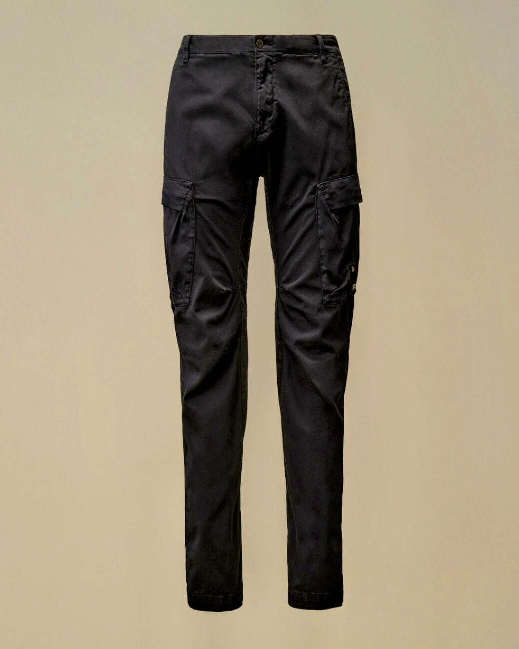 Cargo pants stretch sateen blu navy