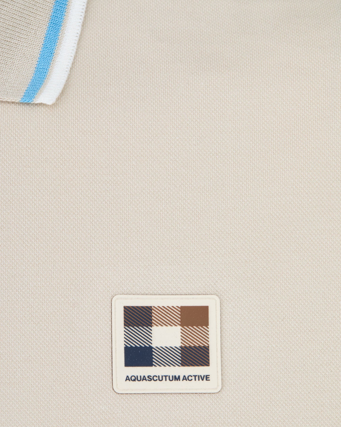 Stretch piquet stripes polo beige