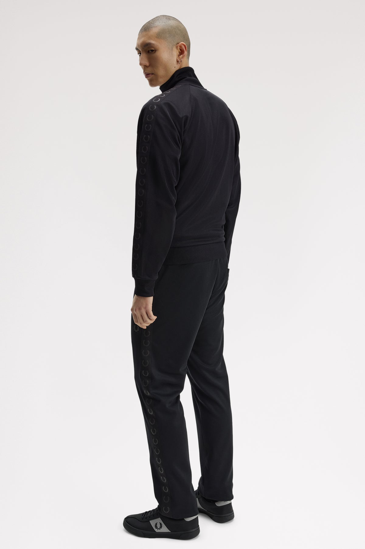 Contrast track Jacket nera tonal