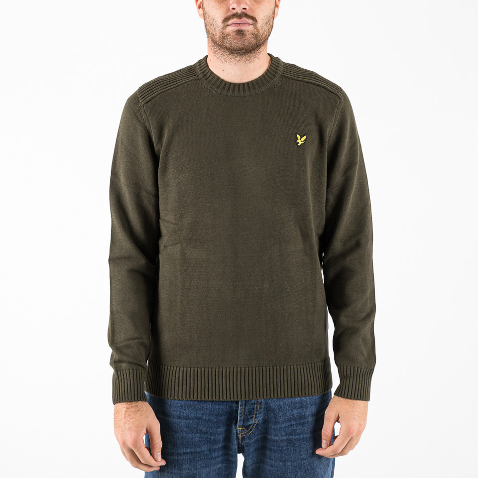 Maglione Shoulder detail jumper verde militare