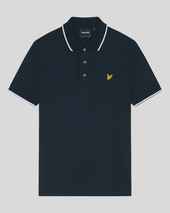 Tipped Polo blu navy/white