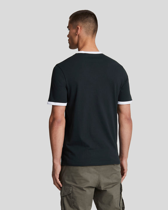 T-shirt ringer blu navy/bianco