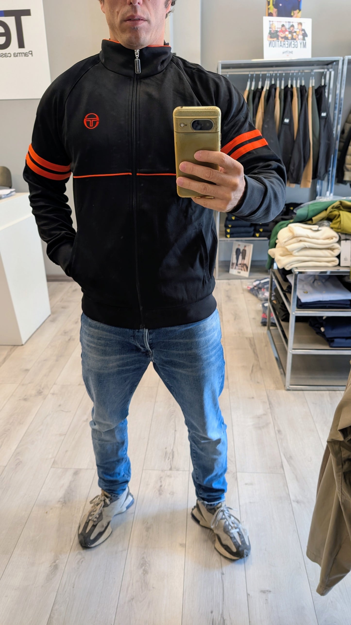 Felpa track top Orion black/red