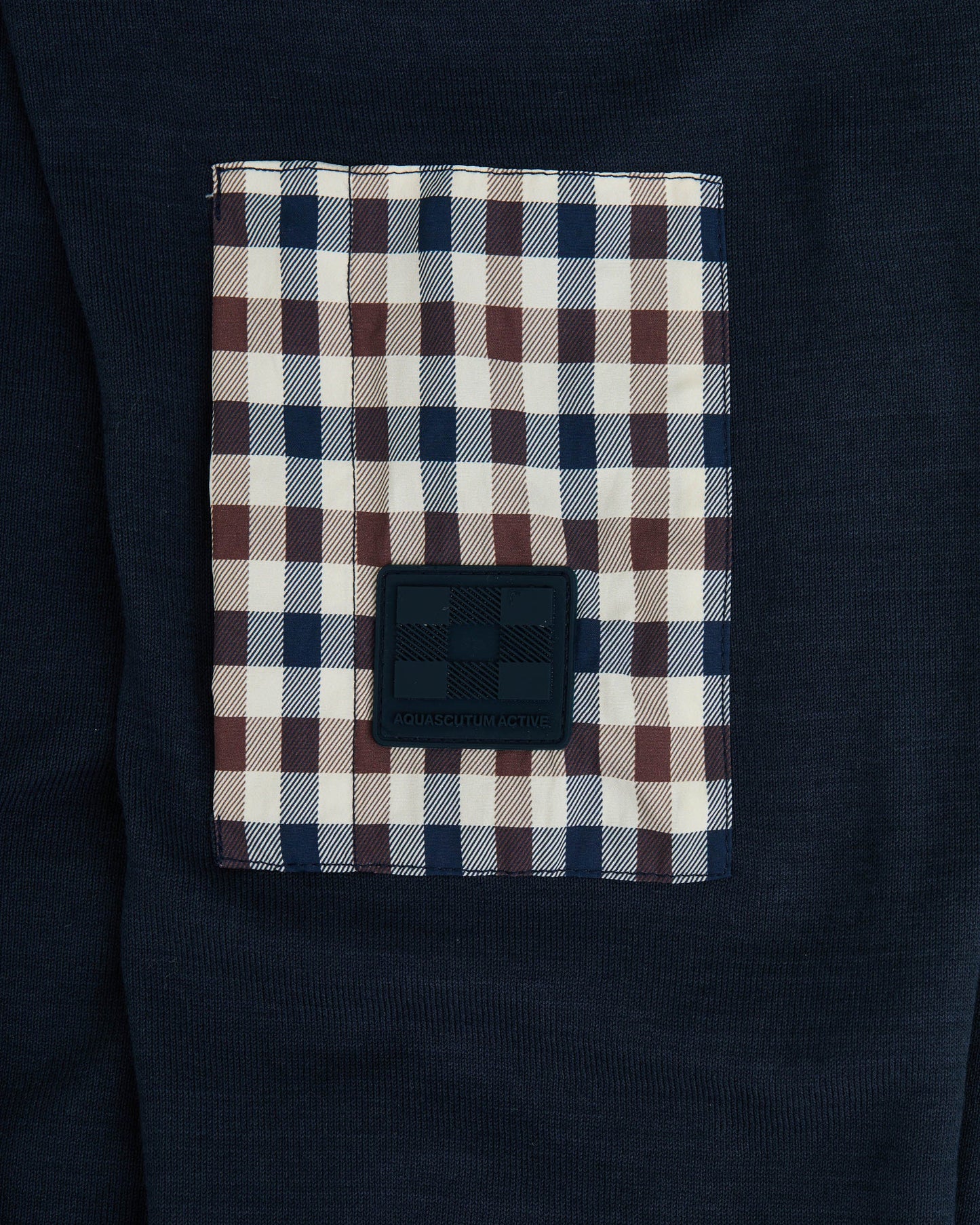 Lamina pocket mock neck