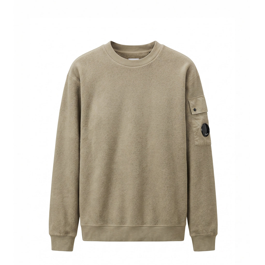 Brushed and Emerized Diagonal sweatshirt fallen rock