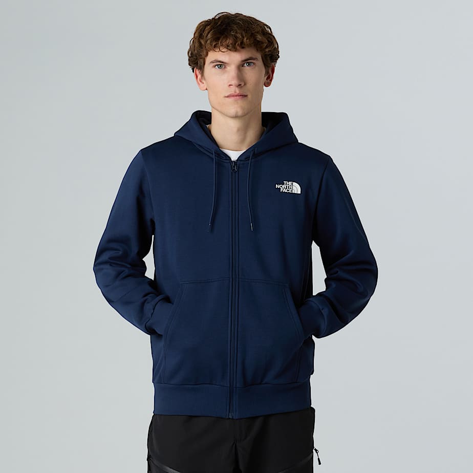 Felpa Simple Dome full zip blu navy