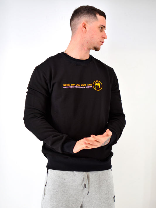 Felpa cheekie Boys crew nera