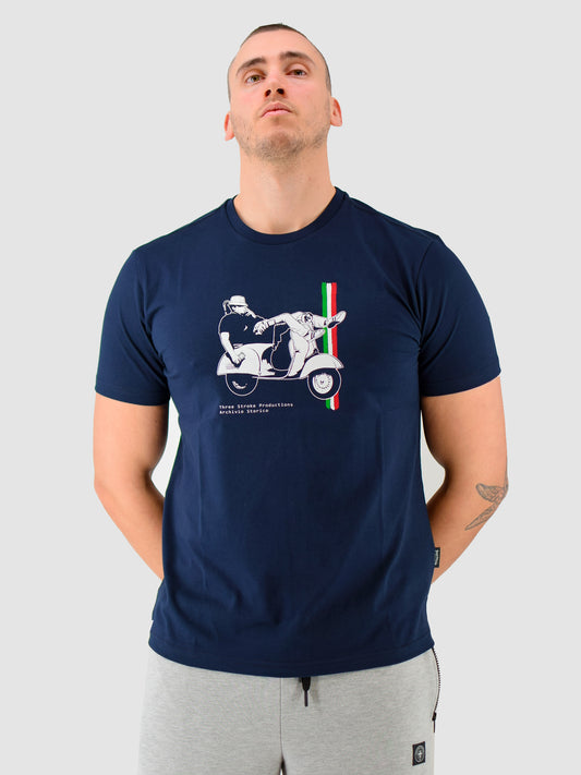 T-Shirt vespa blu navy