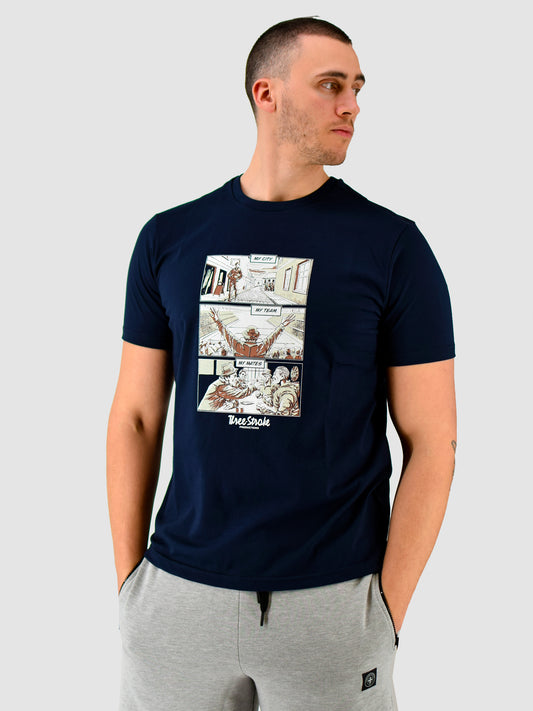 T-Shirt My city blu navy