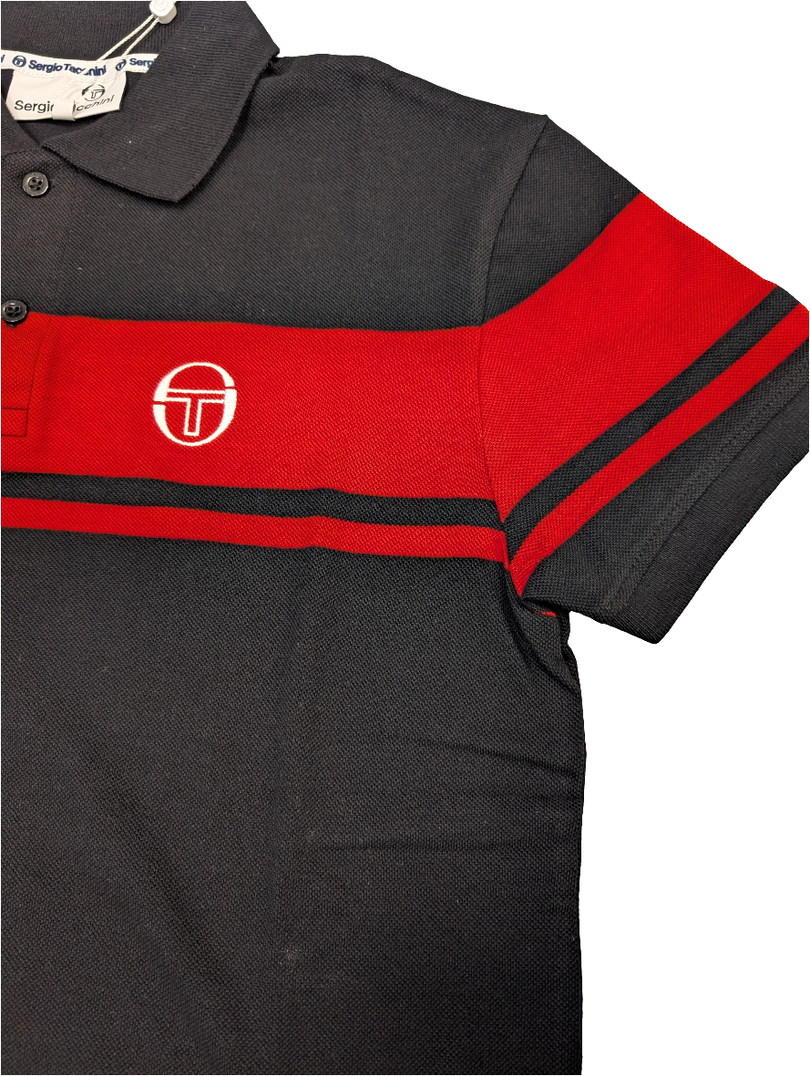 Polo young line nera/rossa