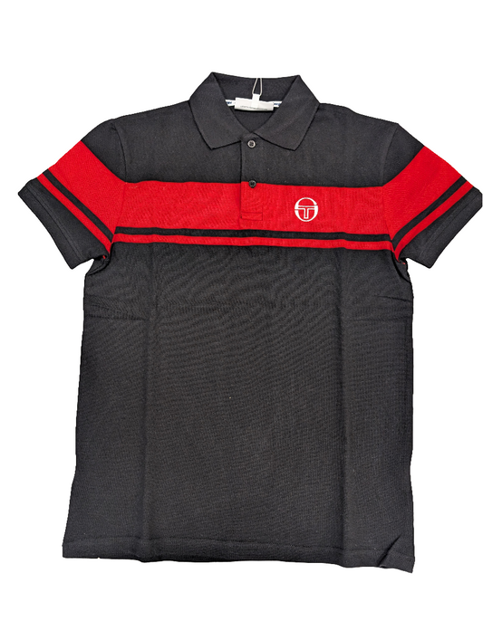 Polo young line nera/rossa