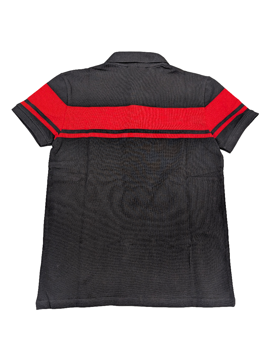 Polo young line nera/rossa