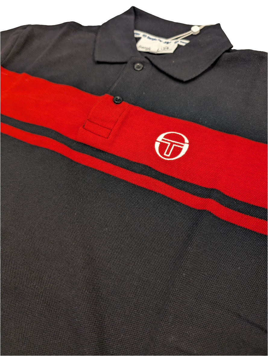 Polo young line nera/rossa