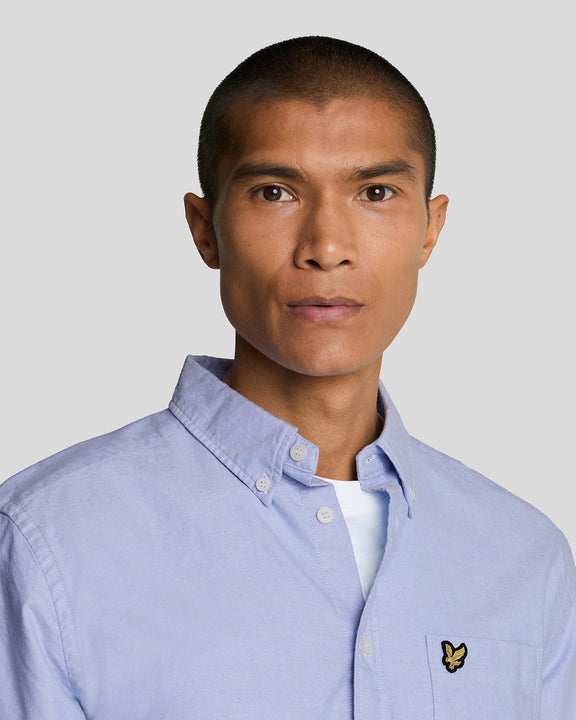 Camicia cotone Oxford celeste