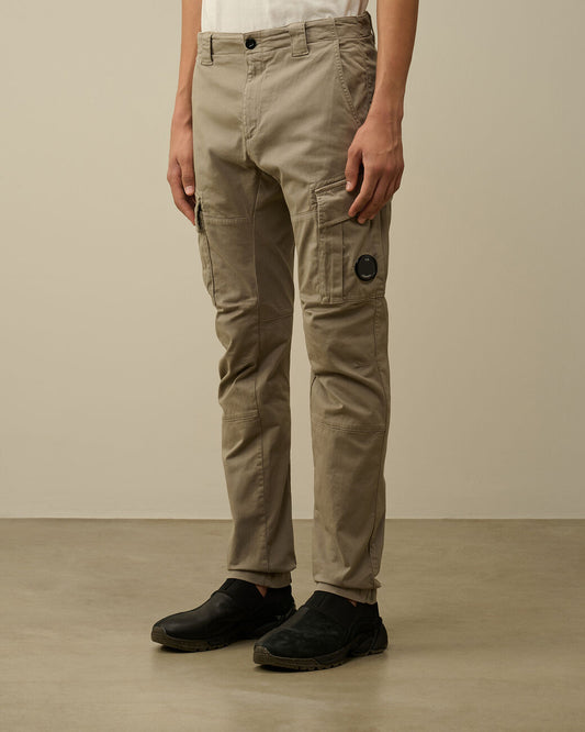 Cargo pants stretch sateen vintage khaki