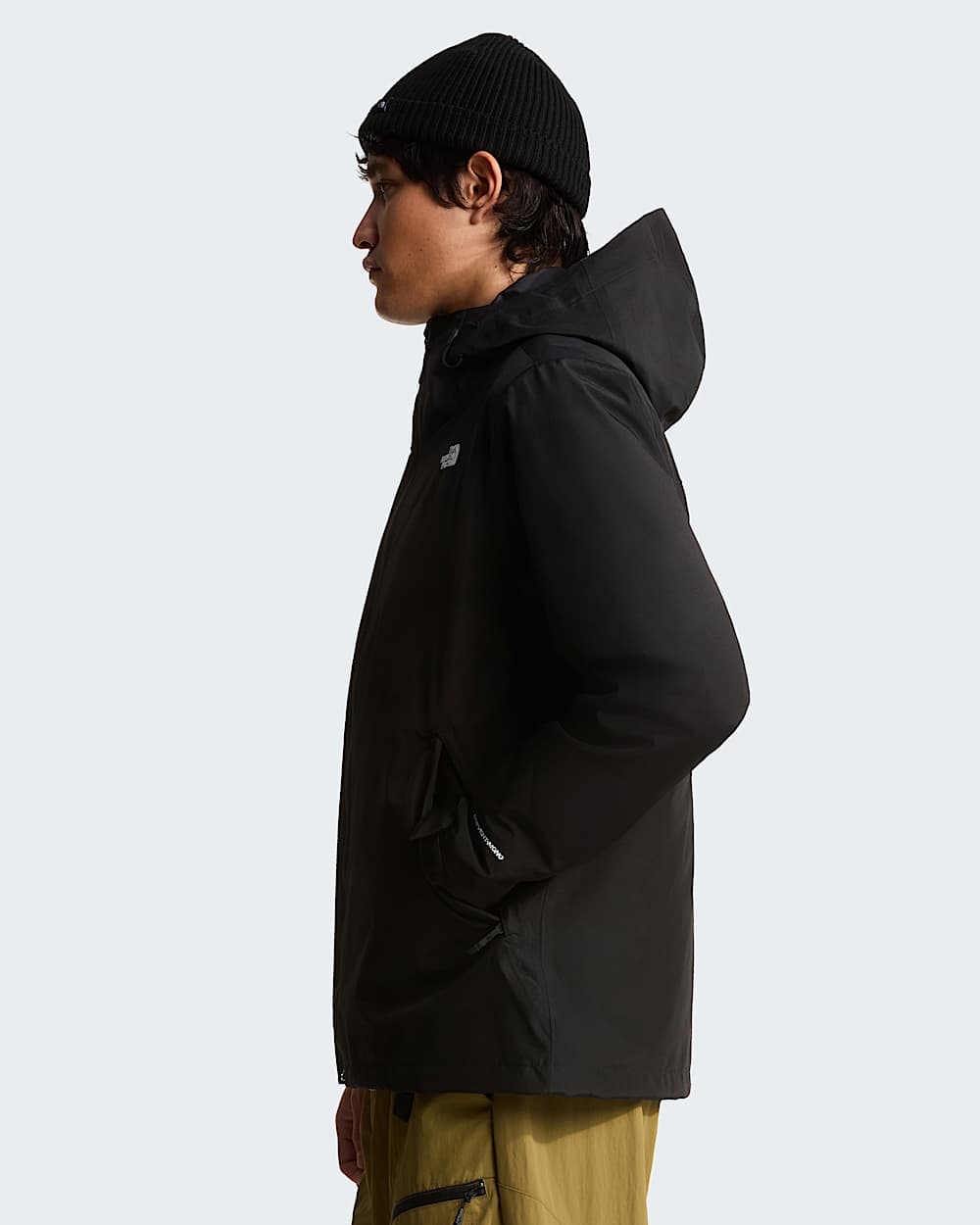 Carto mono triclimate hooded jacket nera