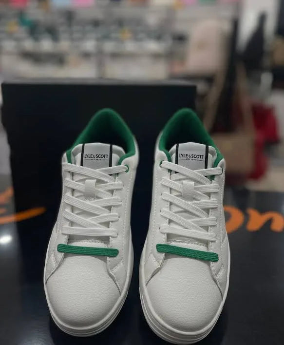 Scarpa bianca/verde KALEB006
