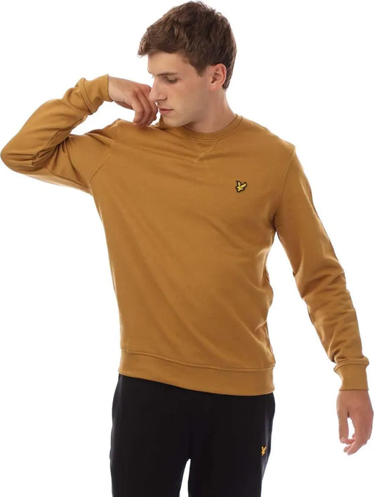 Crew neck sweatshirt camel