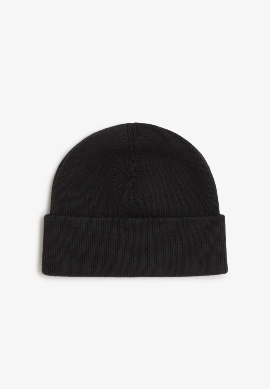 Classic merino wool beanie nera
