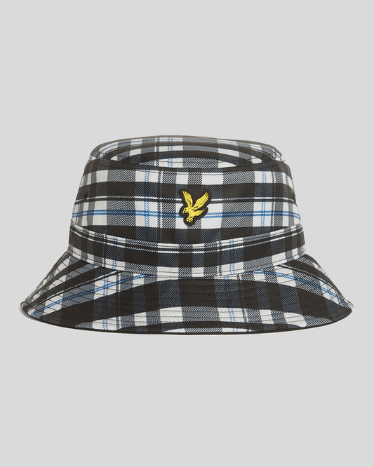 Tartan bucket hat nero
