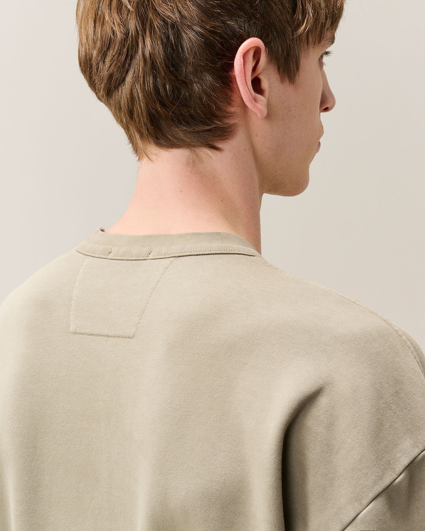 Brushed and Emerized Diagonal sweatshirt fallen rock