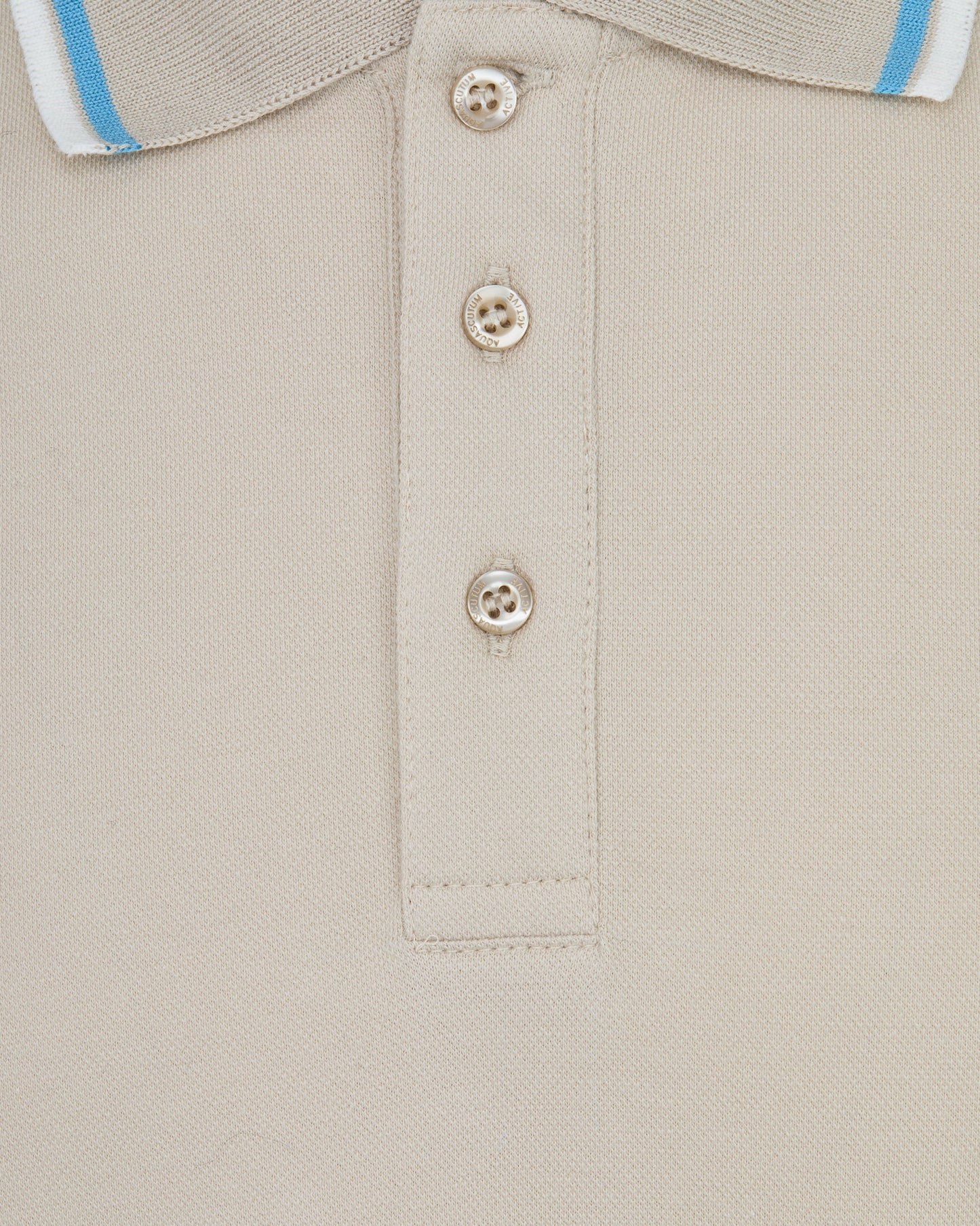 Stretch piquet stripes polo beige