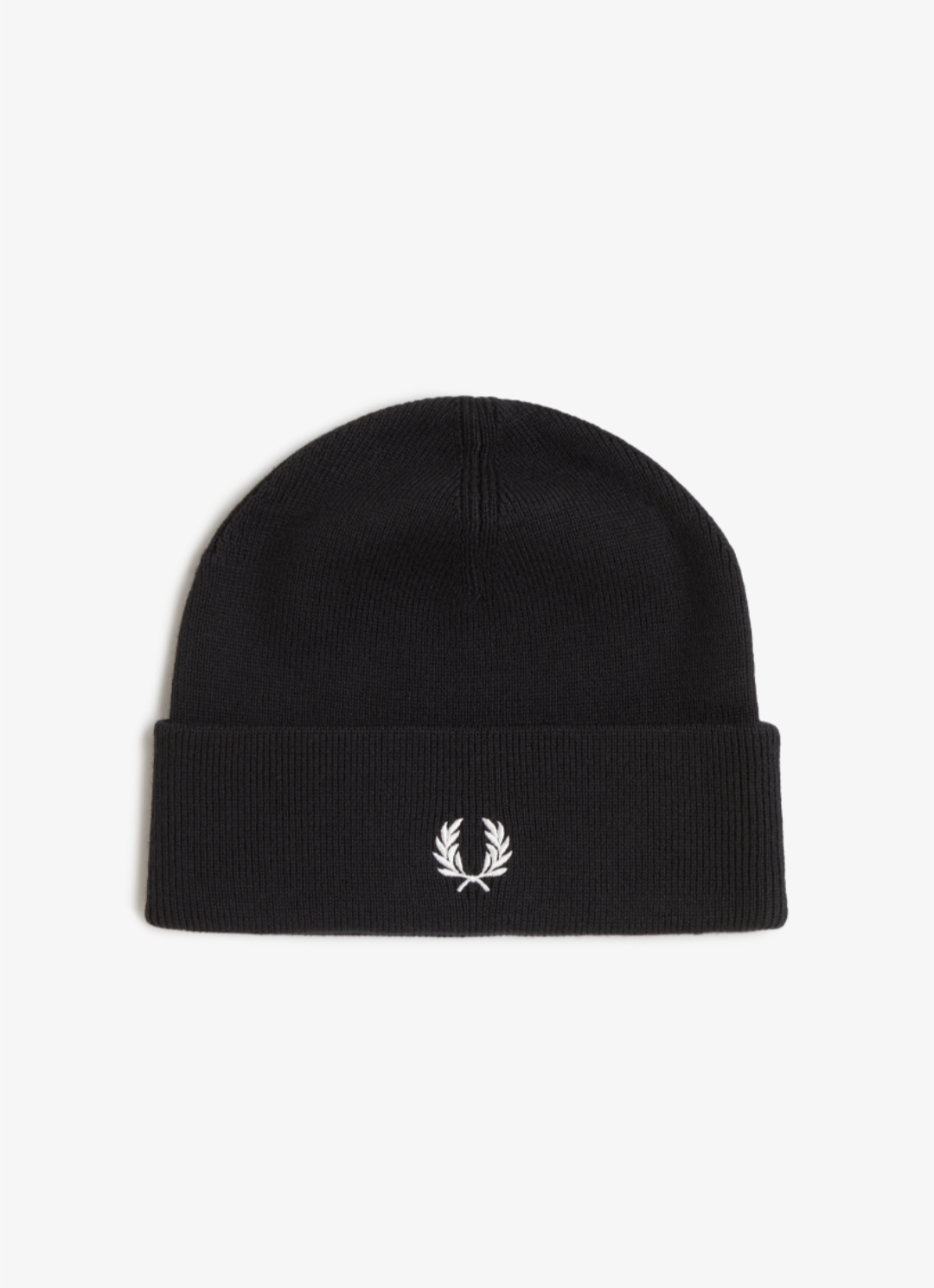 Classic merino wool beanie nera
