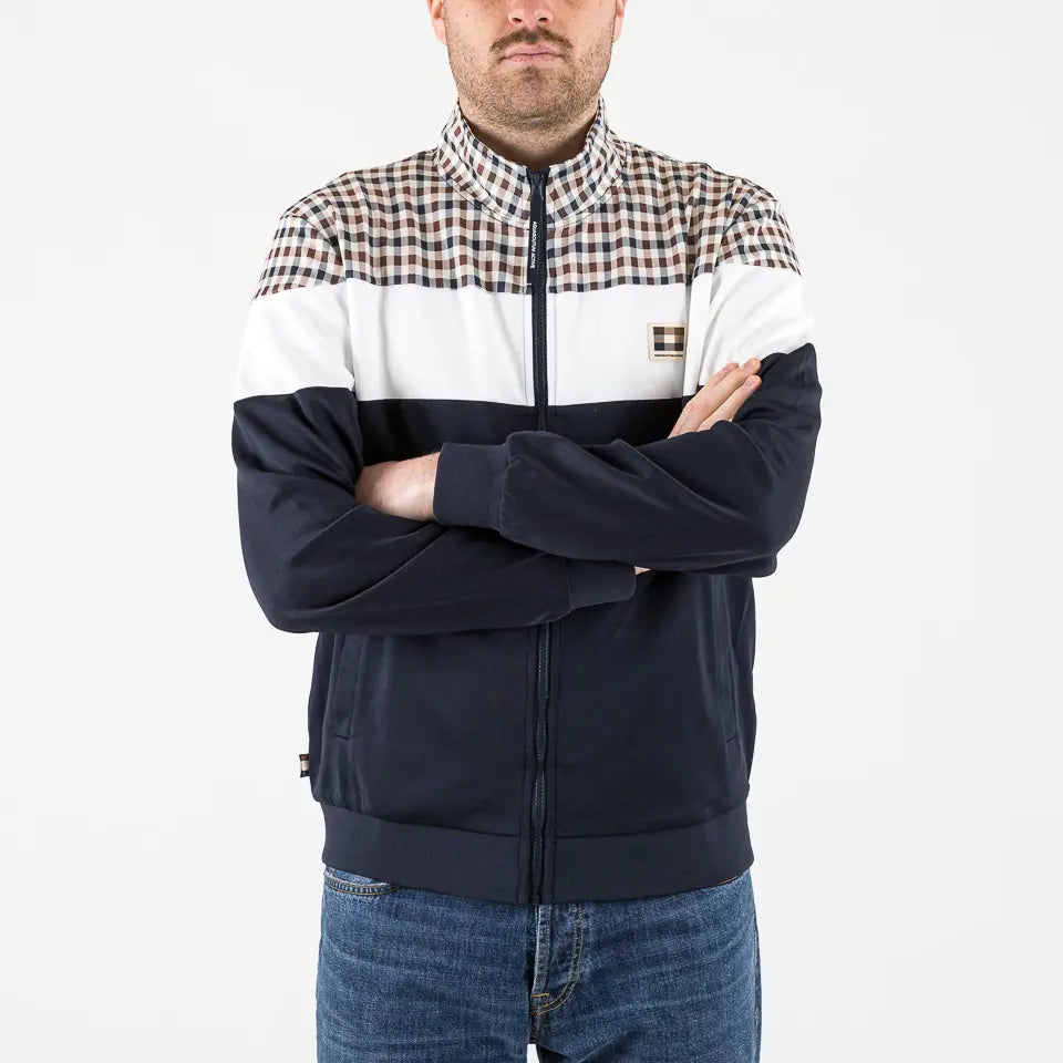 Shoulder track top navy