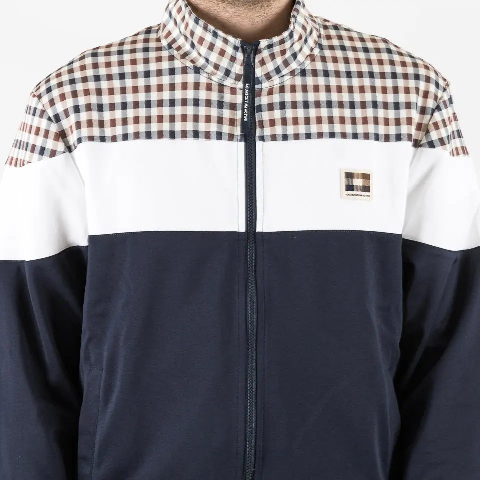 Shoulder track top navy