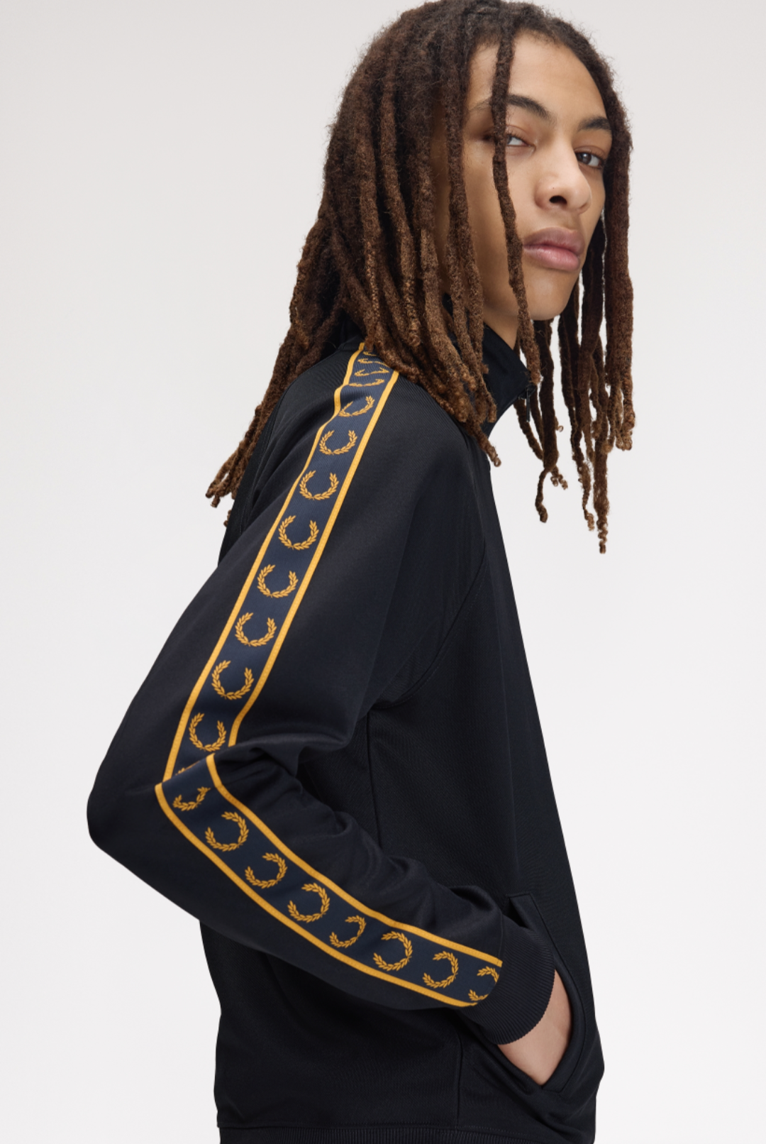 Contrast track Jacket navy