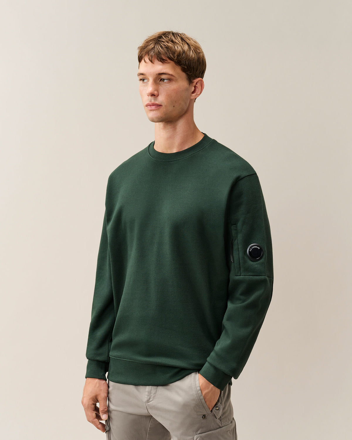 Diagonal raised fleece sweatshirt ponderosa pine