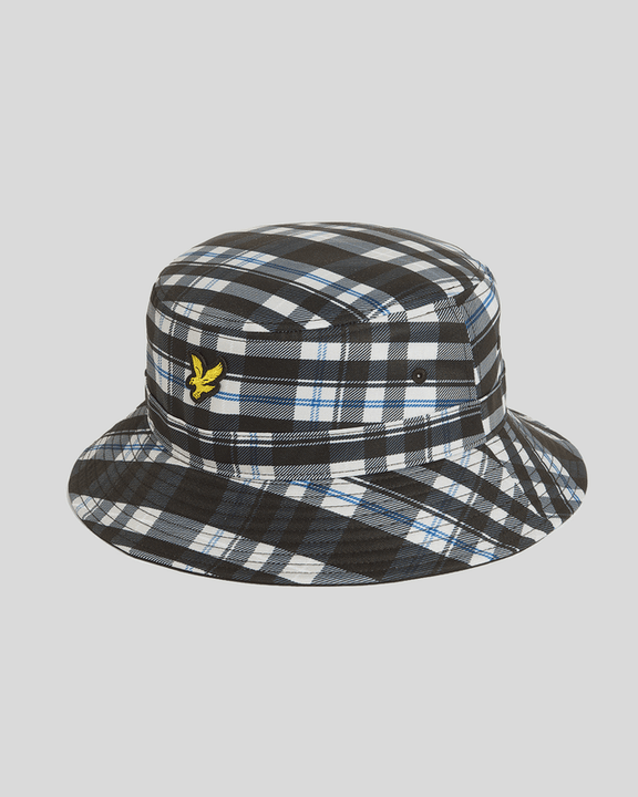 Tartan bucket hat nero