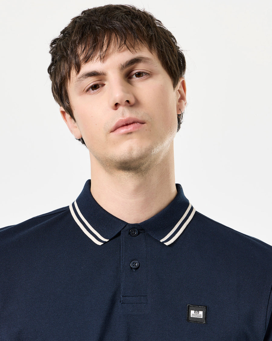 Polo Levanto blu navy/alabastro