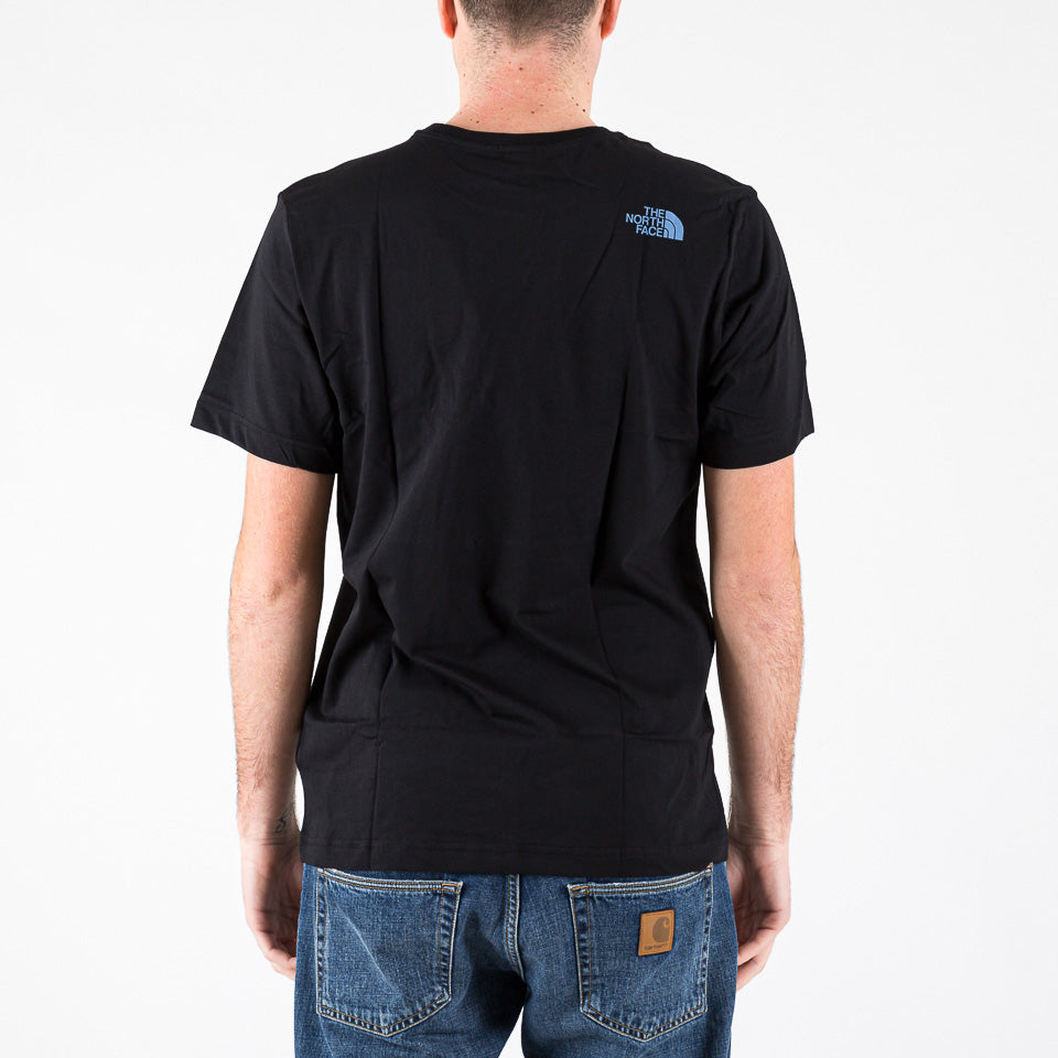 T-shirt Mountain line nera
