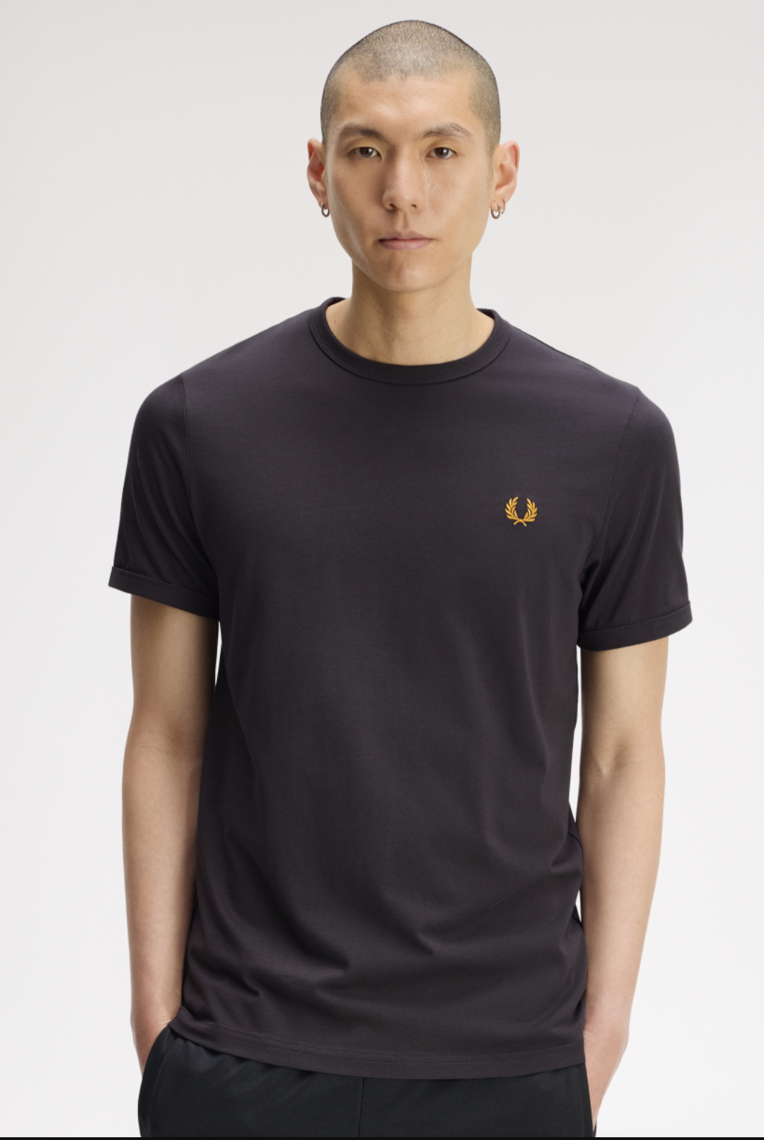 Ringer t-shirt grigia