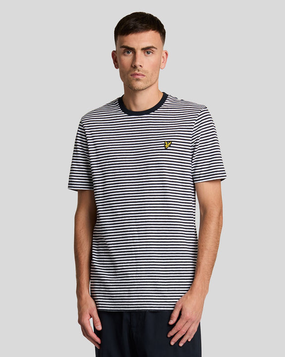 T-shirt linen blend Breton stripe
